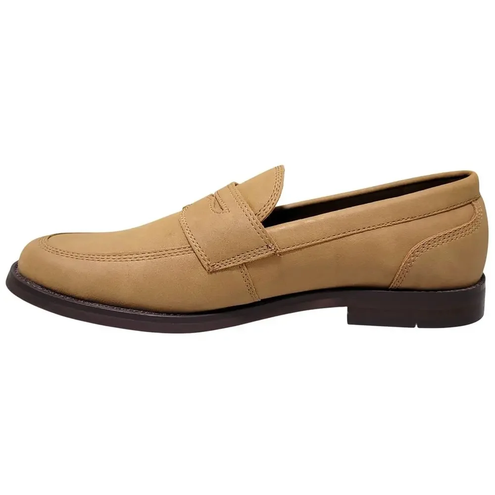Alfani Men Tobias Slip On Penny Loafers Size US 8M Brown Faux Nubuck Leather